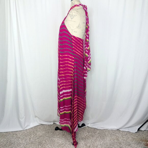 Ralph Lauren Shibori Pink Dress 10 Medium Pink Handkerchief NWT - Picture 6 of 12